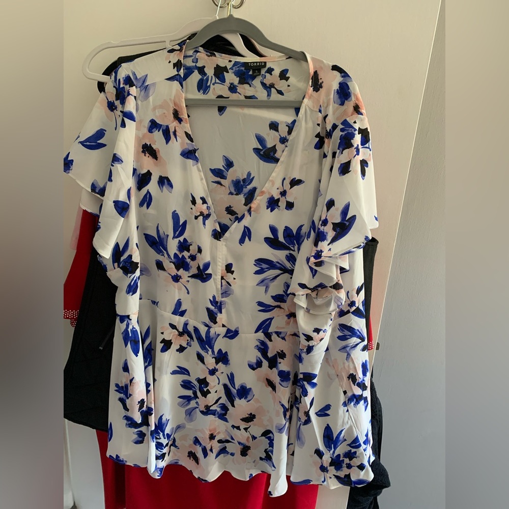 Torrid Floral Chiffon Top
